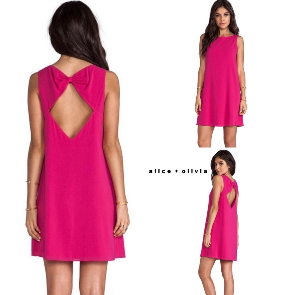 Alice + Olivia Trina Bow Back Tunic Dress - XS